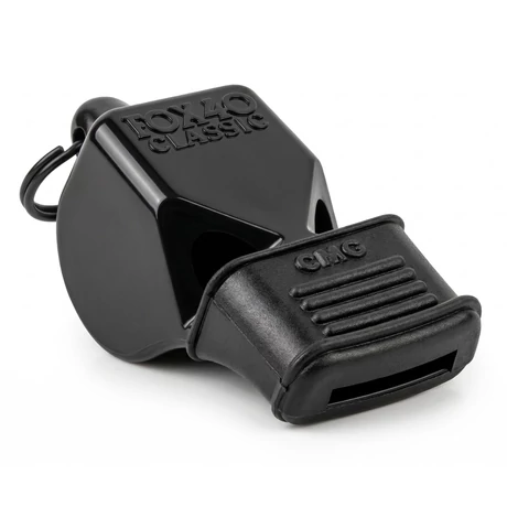 Fekete játékvezetői síp, fogkímélő szájrésszel FOX40 CLASSIC CMG OFFICIAL BLACK - SportSarok