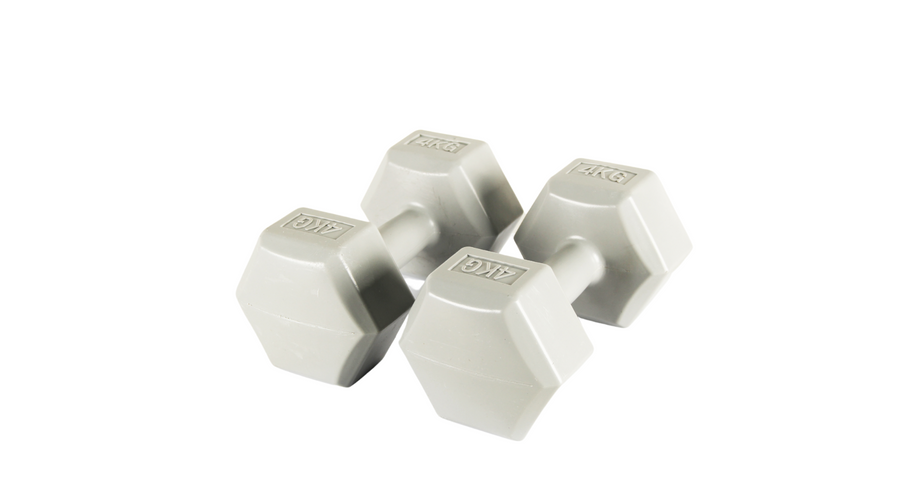 S-SPORT PVC kézisúlyzó, hatszögletű 2x4 kg