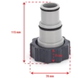 Kép 3/3 - Hollanderes átalakító 32mm/38 mm-es gégecsőre - A adapter - INTEX 10849 - Sportsarok