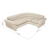 Kép 3/4 - Felfújható sarokkanapé, bézs INTEX CORNER SOFA