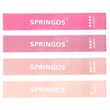 Kép 3/7 - Erősítő (ellenállás) gumiszalag készlet, 4 db-s SPRINGOS PINK MINI BAND-Sportsarok