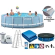 Kép 1/2 - Vízforgatós medence szett, fémvázas 549x122 cm - INTEX PRISM FRAME POOL 26732-Sportsarok