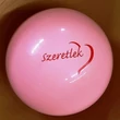 Kép 1/2 - Labda PVC, rózsaszín, 260 mm PLASTO LOVE - SportSarok