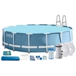 Kép 2/3 - Vízforgatós medence szett, fémvázas 457×107 cm - INTEX PRISM FRAME POOL 26724- SportSarok