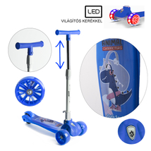 Háromkerekű roller LED kerekekkel BUMI BLUE_sportsarok