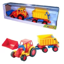 Basic traktor utánfutóval WADER 37657 - SportSarok