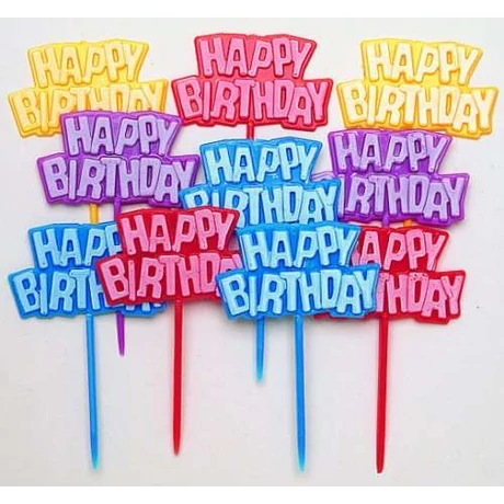 Party pálca 7 cm - HAPPY BIRTHDAY 