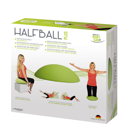 Ralaxációs ülő- és fitnesz labda JOHN HALFBALL PLUS-SPORTSAROK