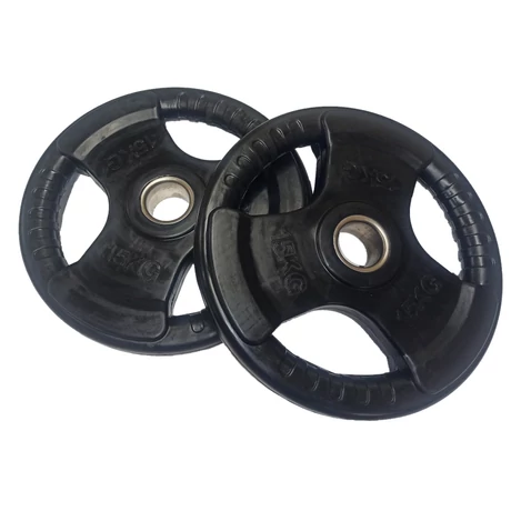 Gumírozott súlytárcsa, 51 mm-s - 2×15 kg S-SPORT - SportSarok