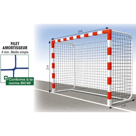 Kézilabda ejtőháló 3x2 m, 4 mm-es TREMBLAY BLACK_sportsarok