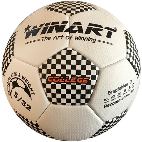 Műbőr focilabda, 5-s méret WINART COLLEGE WHITE/BLACK - SportSarok