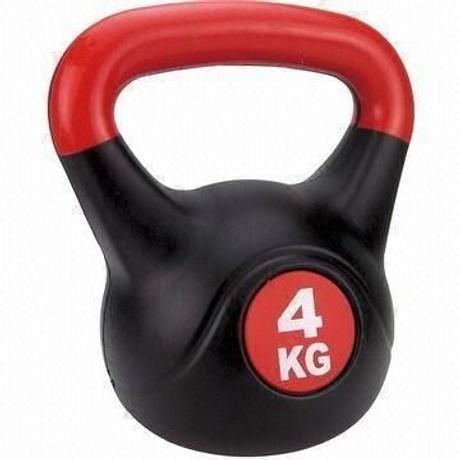 Füles súlyzó - Kettlebell, műanyag, 4 kg SPARTAN - SportSarok