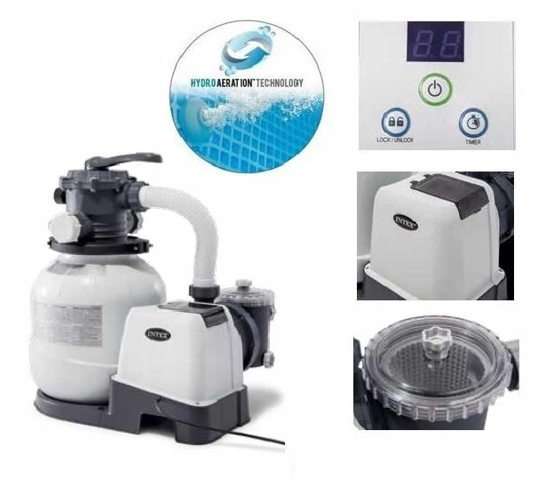 Vízforgató, homokszűrős INTEX 26652 - Új Hydro Aeration Technology