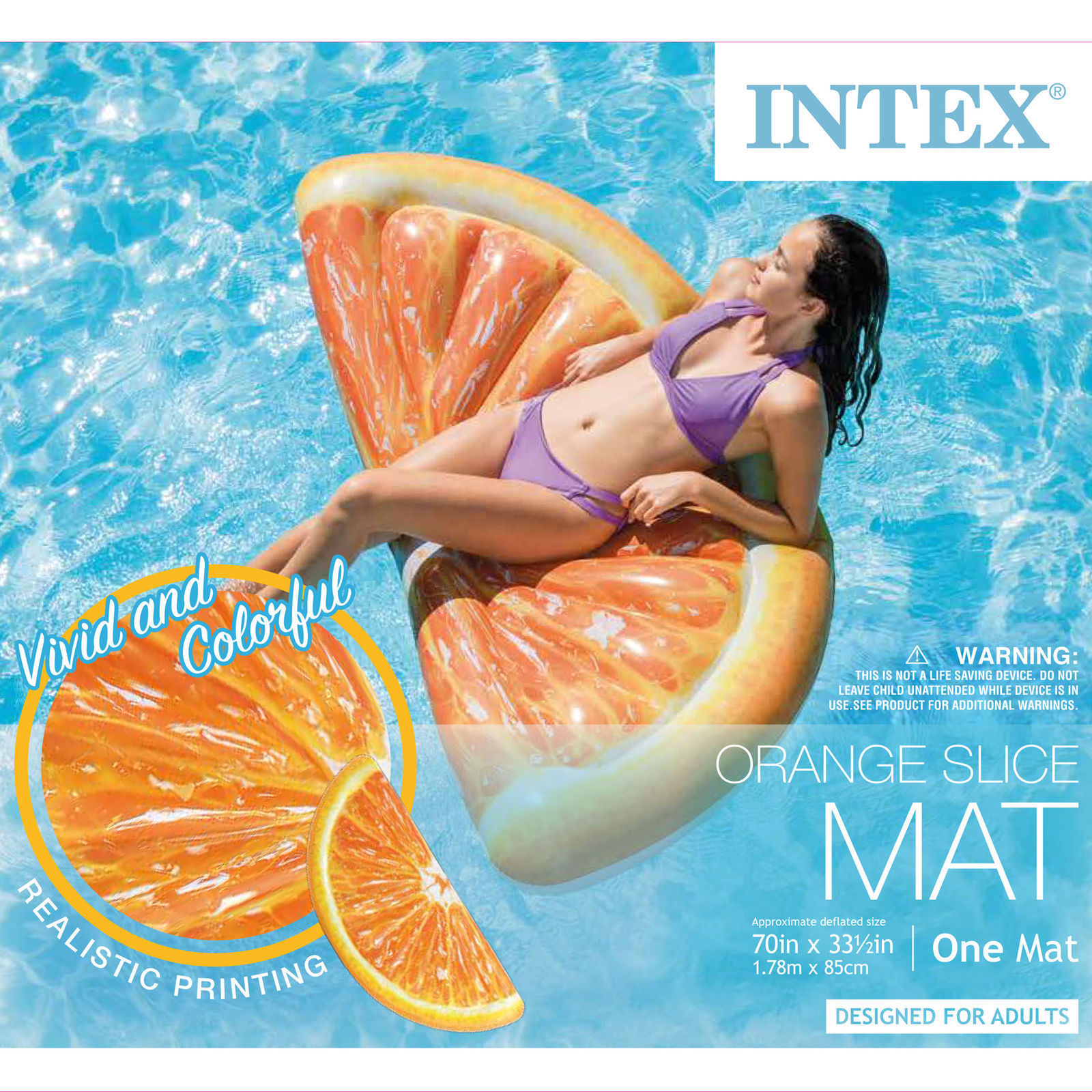 Narancsszelet matrac 178x85 cm INTEX 58763