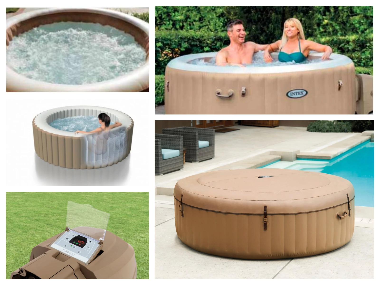 Masszázsmedence, 6 személyes Mobil Jacuzzi PureSpa Bubble by INTEX 28428