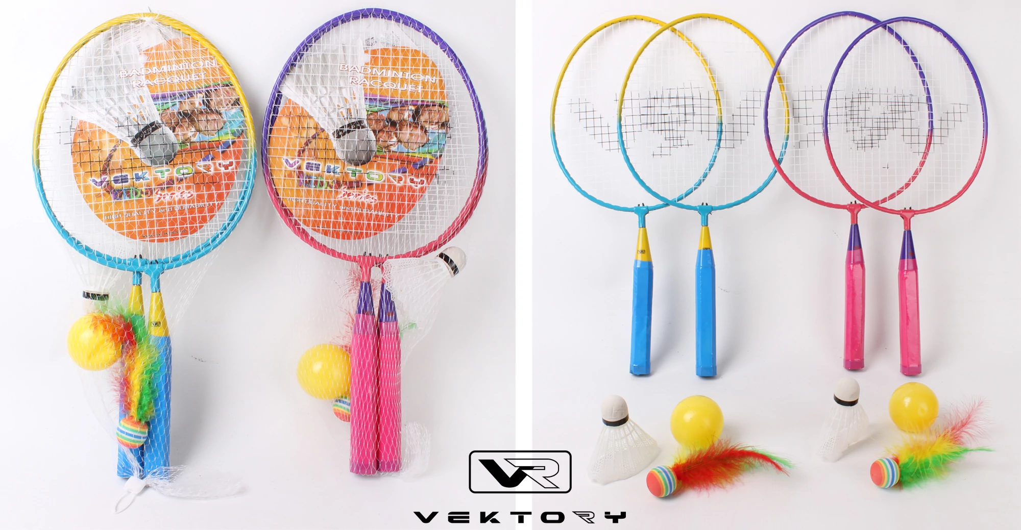 Gyerek tollas szett 3 féle labdával - VEKTORY SPORT