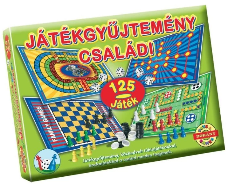 Családi játékgyűjtemény, 125 féle játék DOREX (Dohány)