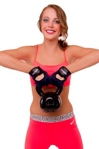 Füles súlyzó, fém - Kettlebell, 12 kg