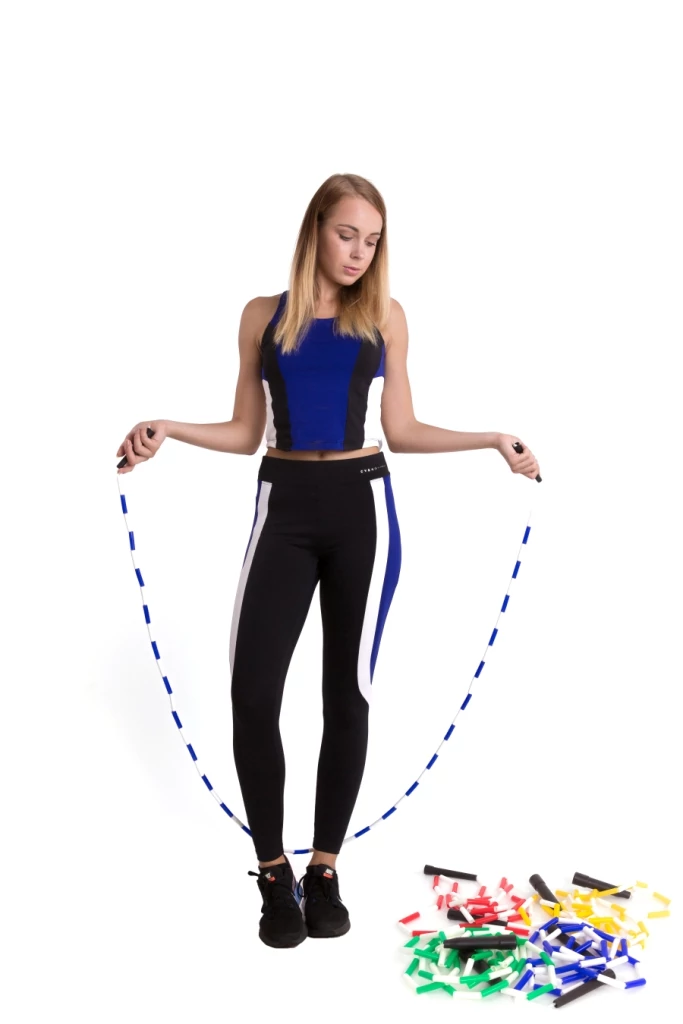 Ugrálókötél, gyöngyös, Piros/Fehér 240 cm VINEX
