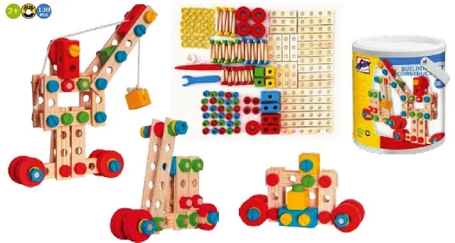 Fa szerelőjáték készlet  WOODY 90895