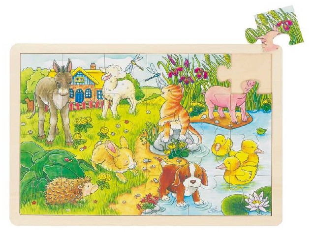 Fa puzzle háziállatok  GOKI 57890
