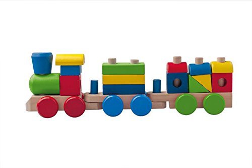 Kis színes építős vonat WOODY 90827