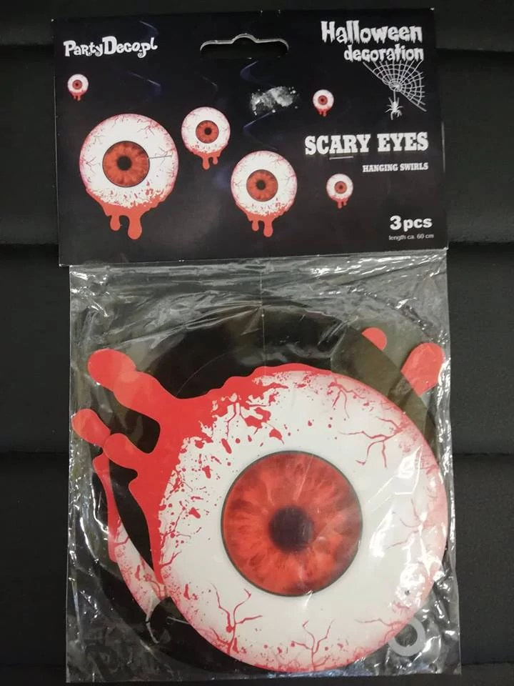 Halloween belógatós dekor  - szem